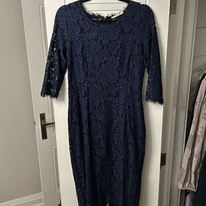 Wedding Season! Navy blue lace dress